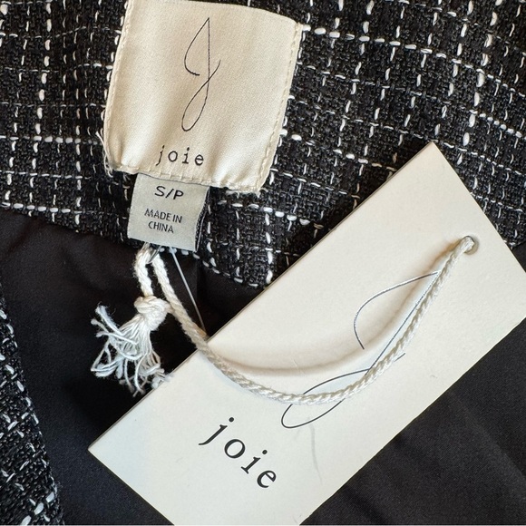 NWT Joie Tweed Button Front Career Blazer Black Size S - Picture 8 of 10